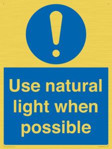 Use natural light when possible